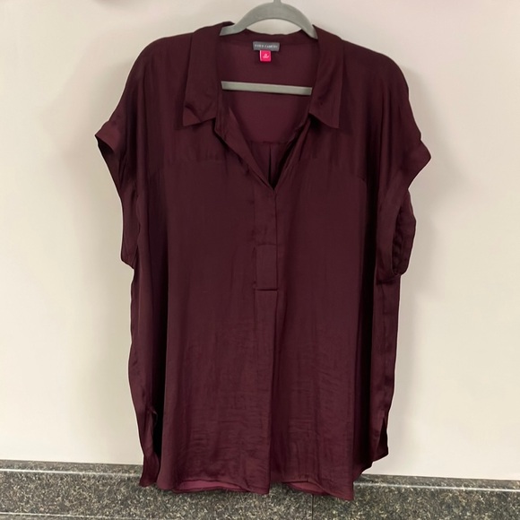 9/24   Vince Camuto wine colored shirt 2x - Picture 1 of 7